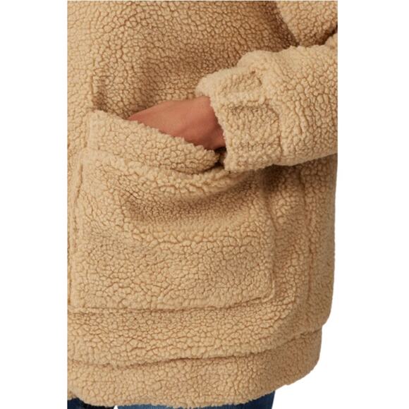 Show Me Your Mumu X RTR Beige Faux Shearling Cordella Jacket Size XL - Picture 3 of 10